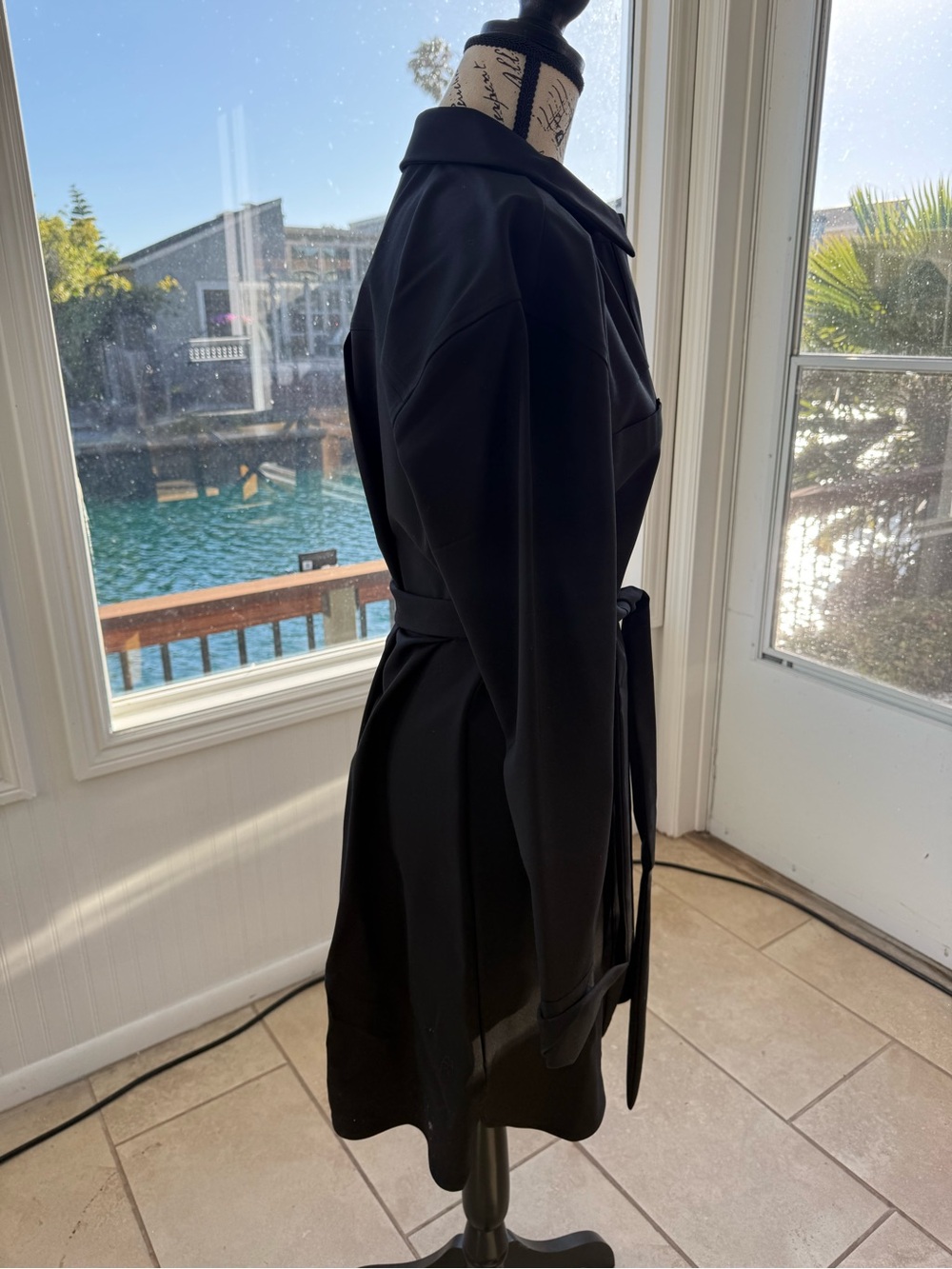 Black Trench dress with Belt